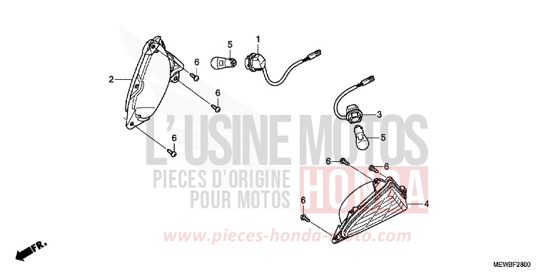 MARK for CB600F Hornet ABS PEARL FIJI BLUE (B202) from 2008